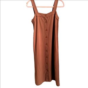 EVERLANE Brown Button Front Minimalist Midi Dress Size 0Elevate your wardrobe